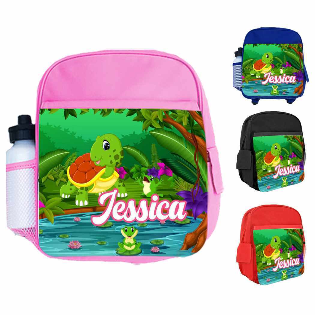 Personalised Kids Backpack Any Name Animal Design Boys Girls kid School Bag 37