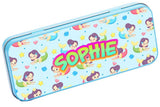 Personalised Any Name Animal Pencil Case Tin Children School Kids Stationary 19