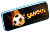 Personalised Any Name Football Pencil Case Tin Children School Kid Stationary 10