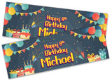 Personalised Birthday Banners Generic Design Children Kids Party Decoration 223