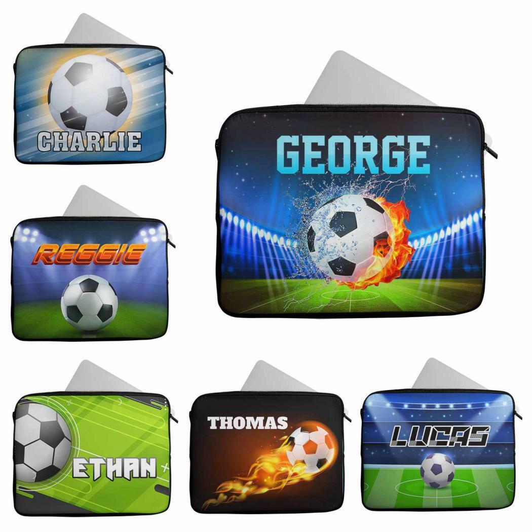 Personalised Any Name Football Design Laptop Case Sleeve Tablet Bag 77