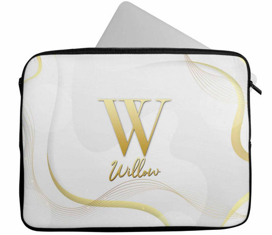 Personalised Any Name Abstract Design Laptop Case Sleeve Tablet Bag 75