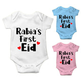 Personalised Eid Baby Vest Baby grow Little baby body suit 10