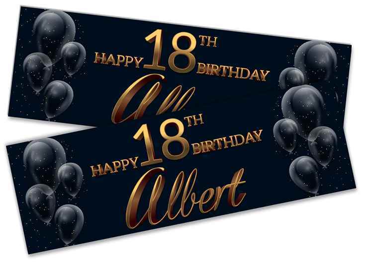 Personalised Birthday Banners Generic Design Children Kids Party Decoration 215