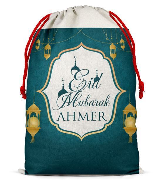 Personalised Eid Sack Bag Boy Girl eid Gift idea Stocking Bag 5