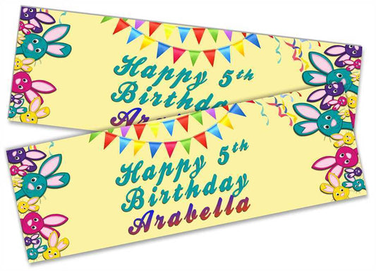 Personalised Birthday Banners Generic Design Children Kids Party Decoration 159
