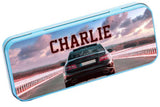 Personalised Any Name Car Pencil Case Tin Children School Kids Stationary 3