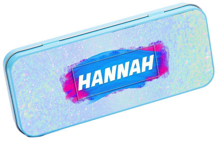Personalised Any Name Generic Pencil Case Tin Children School Kids Stationary 34
