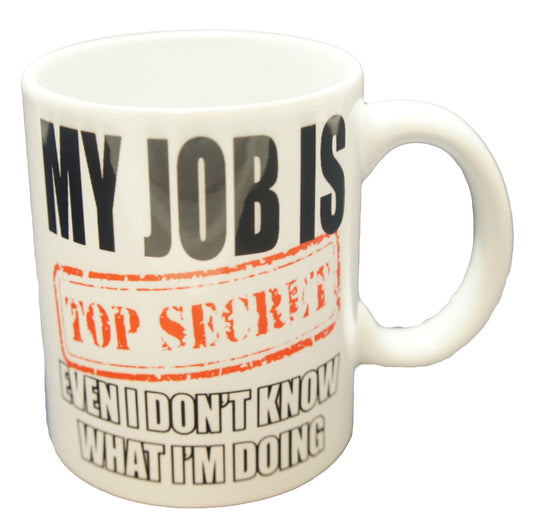 *NEW* My Job Is Top Secret Funny Novelty Tea Coffee Work Office Mug Gift Joke