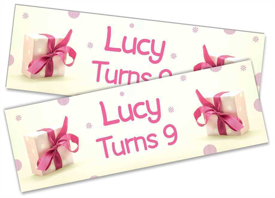 Personalised Birthday Banners Generic Design Children Kids Party Decoration 134