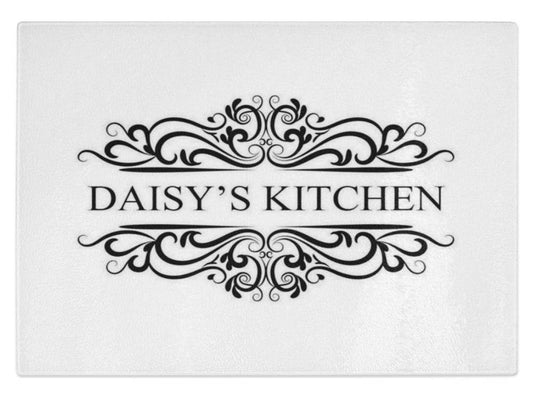 Personalised Any Name Kitchen Glass Chopping Board Item Gift 6
