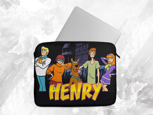 Personalised Any Name Scooby Doo Laptop Case Sleeve Tablet Bag Gift