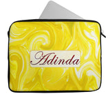 Personalised Any Name Marble Design Laptop Case Sleeve Tablet Bag 94