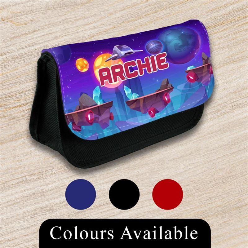 Personalised Pencil Case Generic Girls Boys Stationary Kids School Bag 32