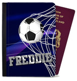 Personalised Football kids Passport Cover Holder Any Name Holiday Accessory 22