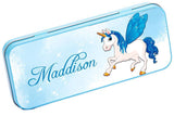 Personalised Any Name Unicorn Pencil Case Tin Children School Kids Stationary 11