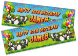 Personalised Birthday Banners Jungle Design Children Kids Party Decoration 81