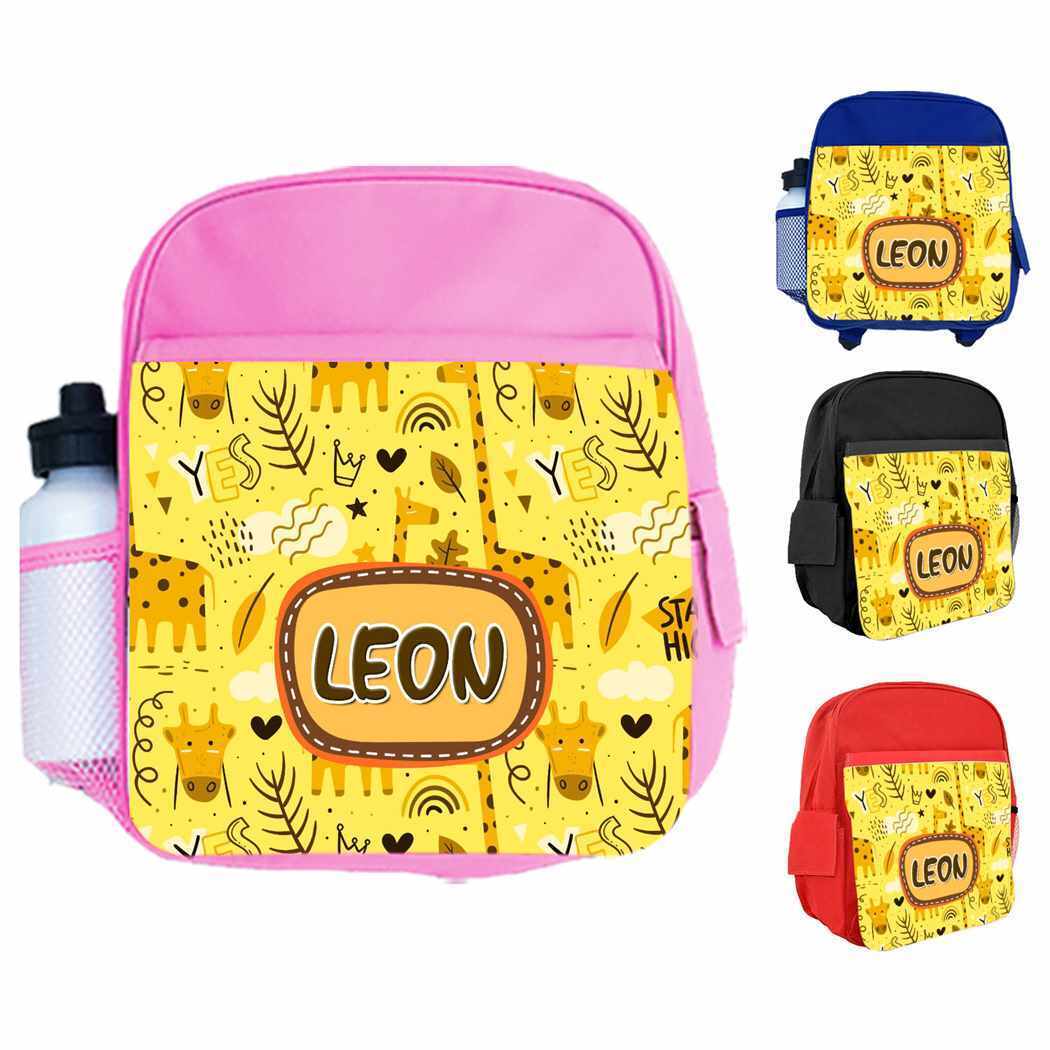 Personalised Kids Backpack Any Name Generic Design Boys Girls kid School Bag 24