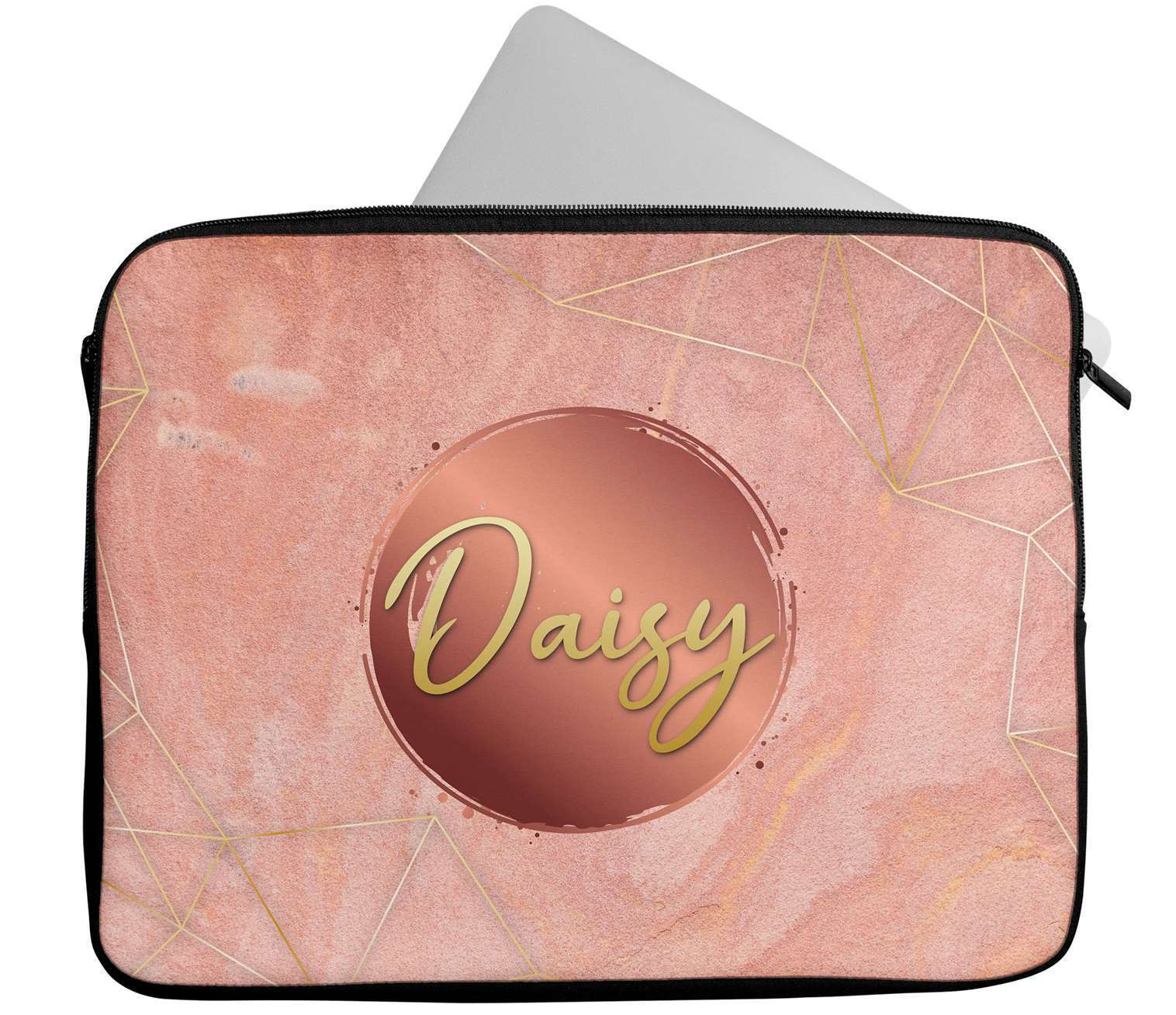 Personalised Any Name Marble Glitter Design Laptop Case Sleeve Tablet Bag 33