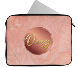 Personalised Any Name Marble Glitter Design Laptop Case Sleeve Tablet Bag 33