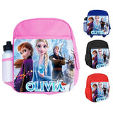 Personalised Kids Backpack Any Name Princess Design Boys Girls kid School Bag 64