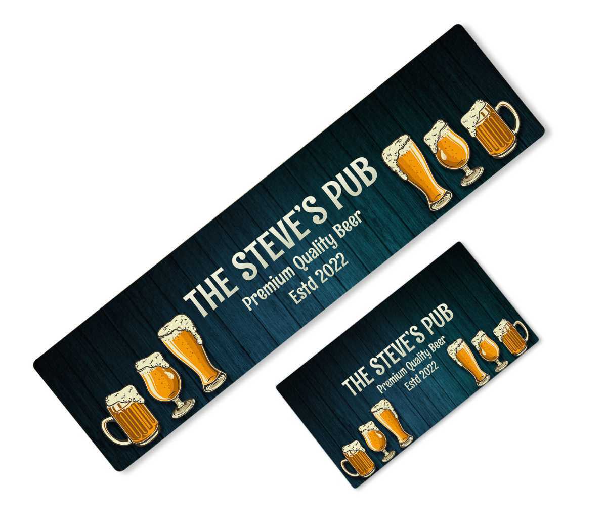 Personalised Any Text Beer Mat Label Bar Runner Ideal Home Pub Cafe Occasion 24