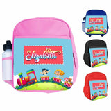 Personalised Kids Backpack Any Name Animal Design Boys Girls kid School Bag 37