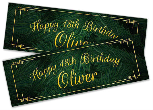 Personalised Birthday Banners Floral Design Kids adult Party Decoration 104