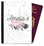 Personalised Floral Children Passport Cover Holder Any Name Holiday Accessory 23