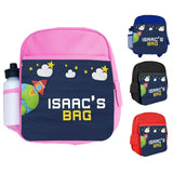 Personalised Kids Backpack Any Name Generic Design Boys Girls kid School Bag 53