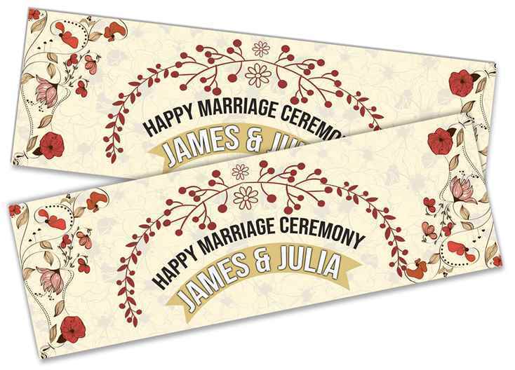 Personalised Wedding Banner Adult Party Celebration Marriage 240