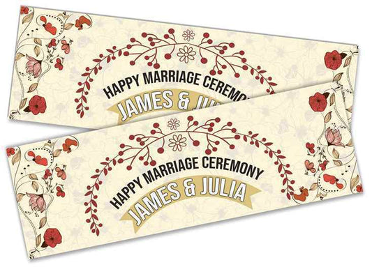 Personalised Wedding Banner Adult Party Celebration Marriage 240