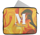 Personalised Any Name Marble Design Laptop Case Sleeve Tablet Bag 105