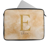 Personalised Any Name Marble Glitter Design Laptop Case Sleeve Tablet Bag 106