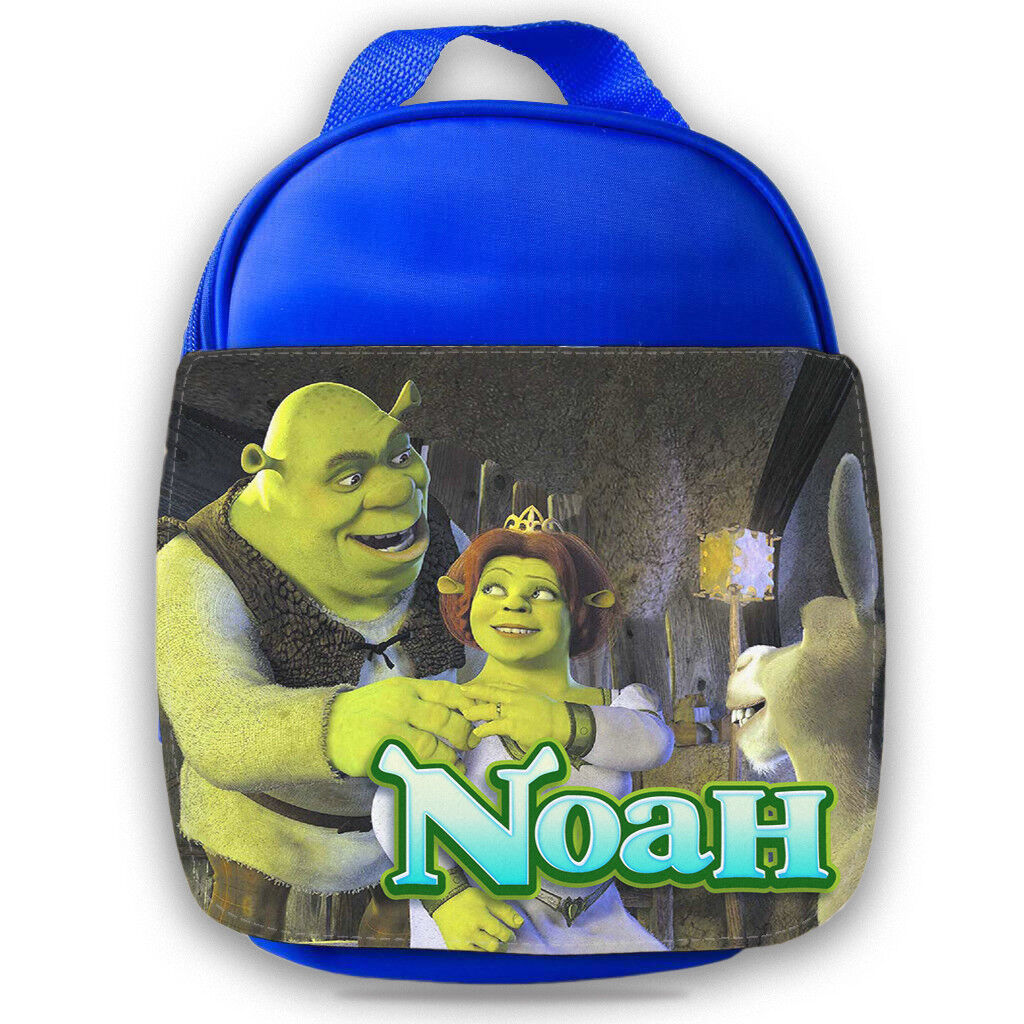 Personalised Kids Lunch Bag Any Name Shrek Childrens Boys School Snack Box 