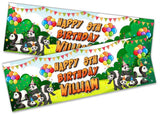 Personalised Birthday Banners Jungle Design Children Kids Party Decoration 81