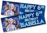 Personalised Birthday Banners Princess  Design Children Kid Party Decoration 62