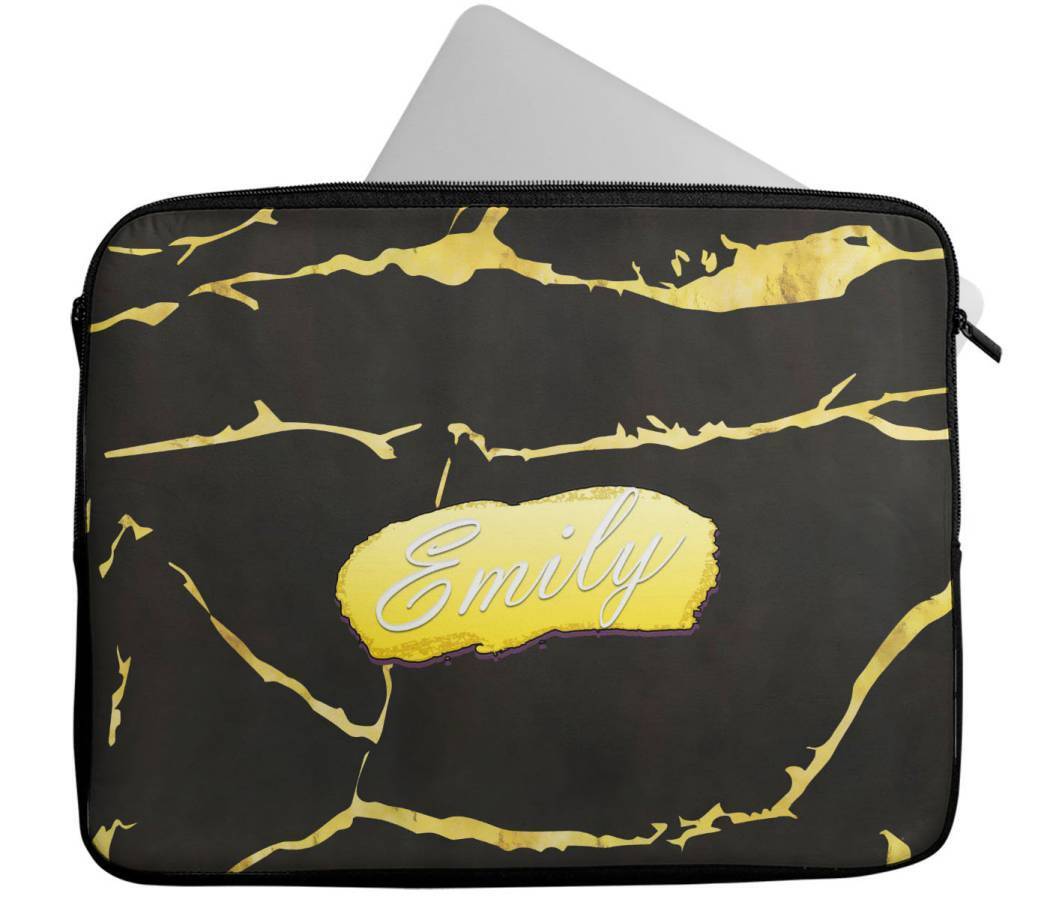 Personalised Any Name Marble Design Laptop Case Sleeve Tablet Bag 98