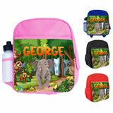 Personalised Kids Backpack Any Name Animal Design Boys Girls kid School Bag 35