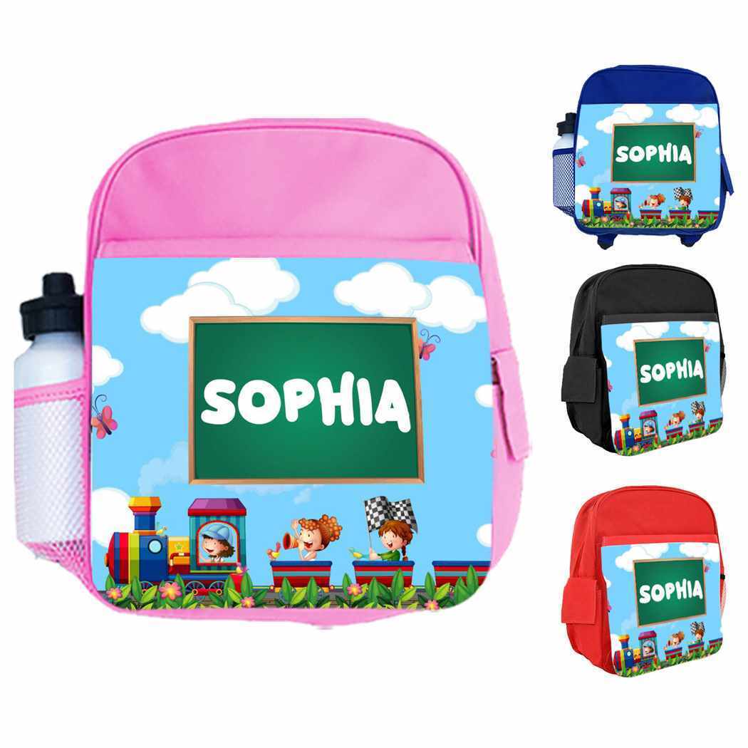 Personalised Kids Backpack Any Name Animal Design Boys Girls kid School Bag 37