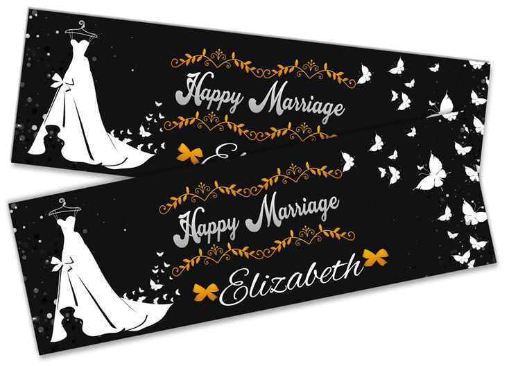 Personalised Wedding Banner Adult Party Celebration Marriage 234