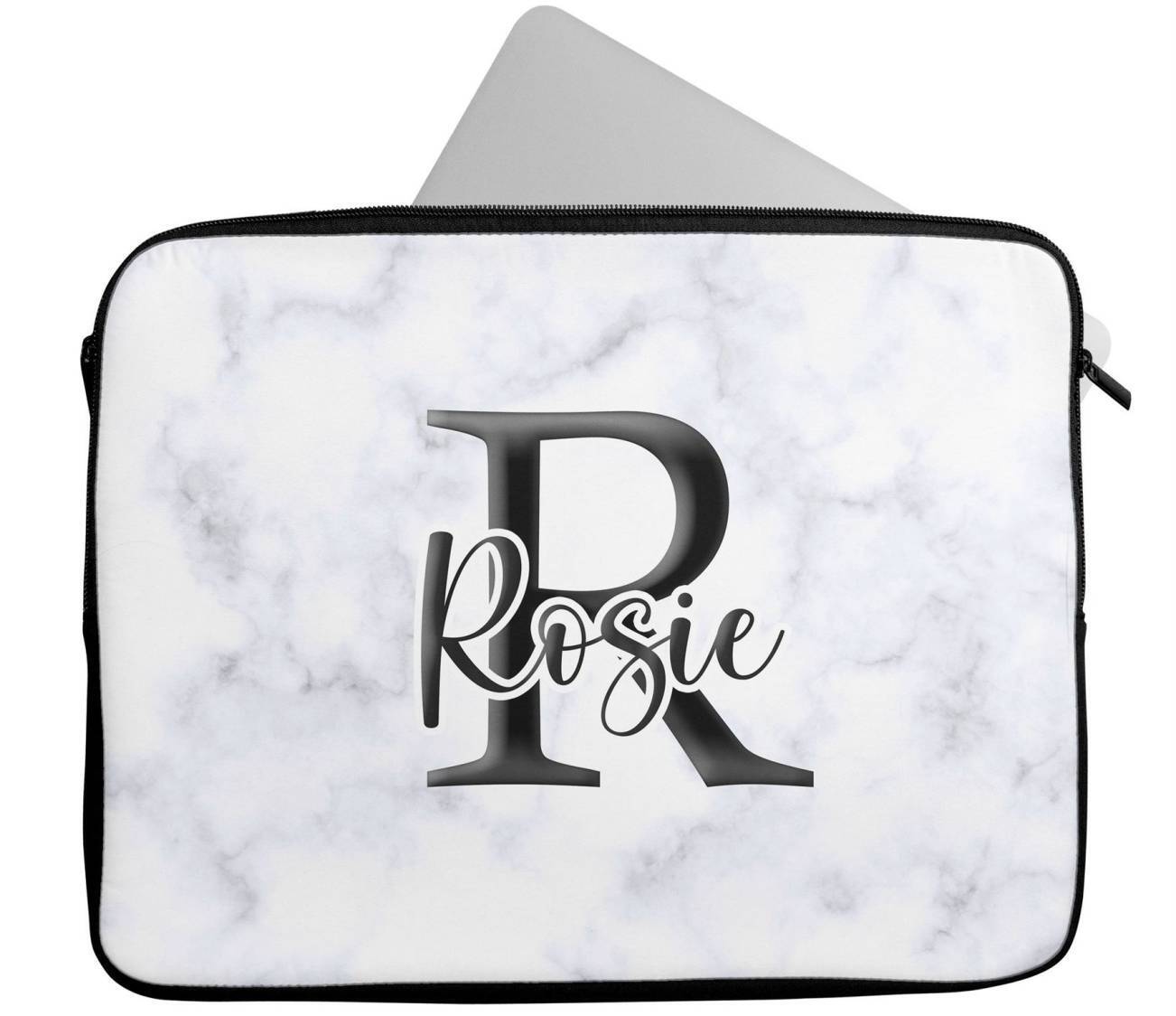 Personalised Any Name Marble Design Laptop Case Sleeve Tablet Bag 41