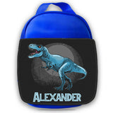 Personalised Dinosaur Kids Lunch Bag Any Name Children Boys School Snack Box 18