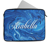 Personalised Any Name Marble Design Laptop Case Sleeve Tablet Bag 41