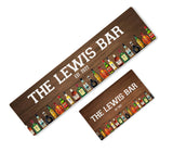 Personalised Any Text Beer Mat Label Bar Runner Ideal Home Pub Cafe Occasion 31