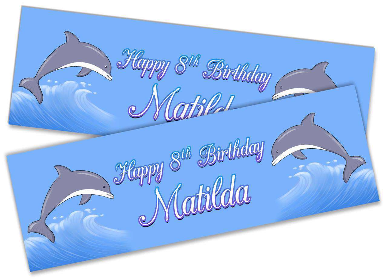 Personalised Birthday Banners Fish Design Children Kids Party Decoration 111