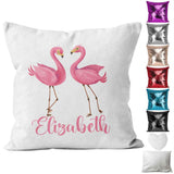 Personalised Cushion Flamingo Sequin Cushion Pillow Printed Birthday Gift 12