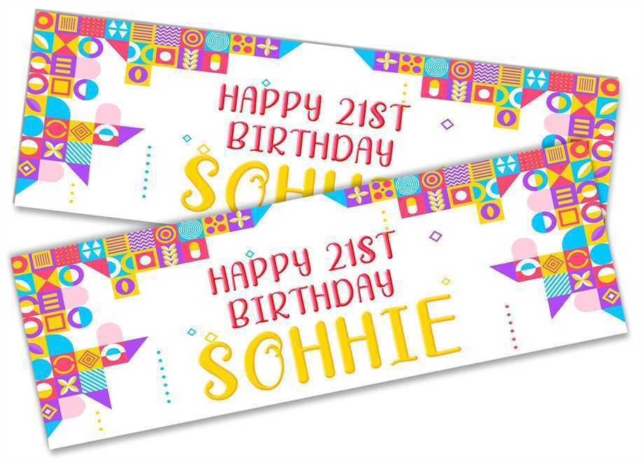 Personalised Birthday Banners Generic Design Children Kids Party Decoration 50