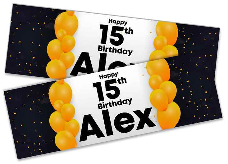 Personalised Birthday Banners Generic Design Children Kids Party Decoration 215