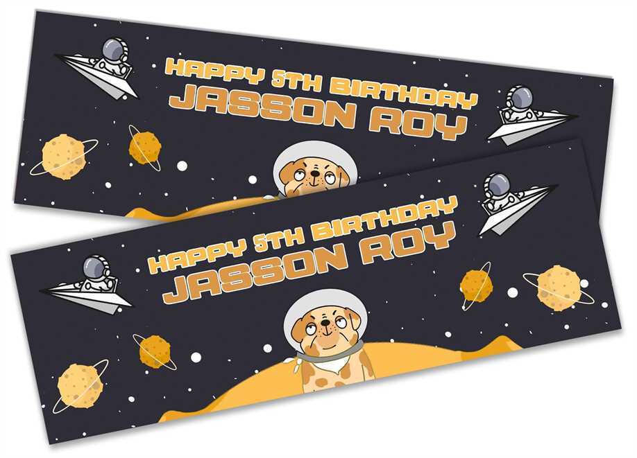 Personalised Birthday Banners Space Design Children Kids Party Decoration 53